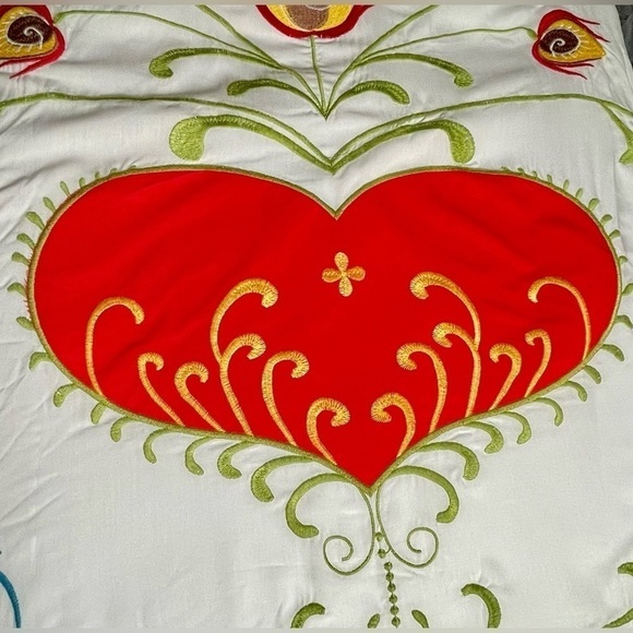 Bohemian Secret Garden Embroidered Cotton Blend Maternity Kimono Gown - Picture 10 of 12